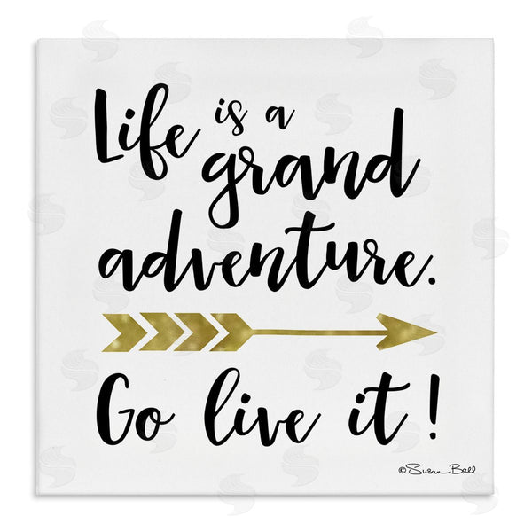 stupell industries Susan Ball | Life is a Grand Adventure Boho Inspirational Sign Wall Art