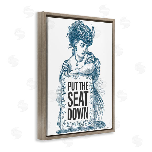 Stupell Industries Susan Ball | Put The Seat Down Vintage Wall Art