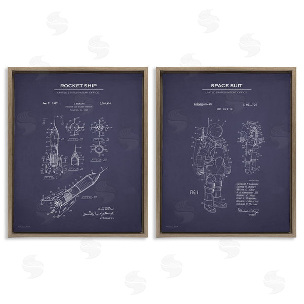 Stupell Industries Susan Ball | Rocket Space Suit Diagram Wall Art