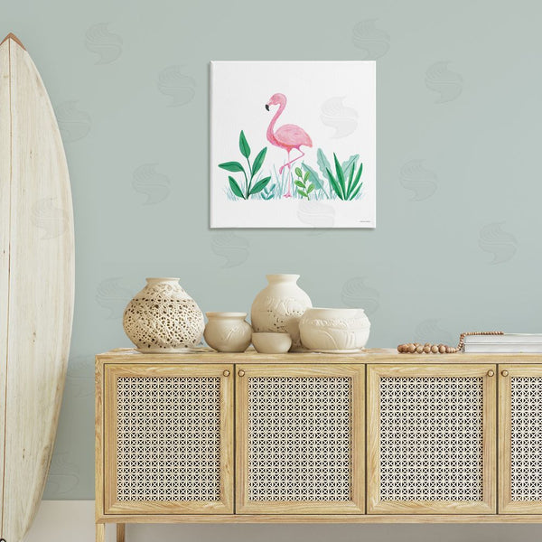 Stupell Industries Susan Ball | Summer Flamingo & Fronds Wall Art