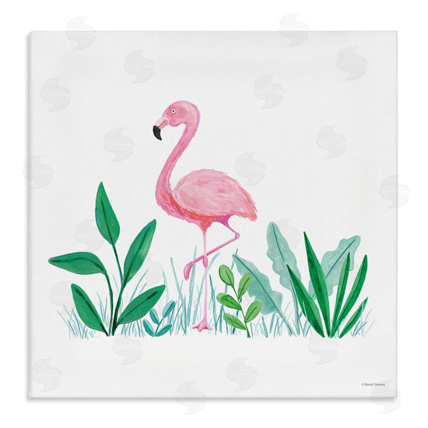 stupell industries Susan Ball | Summer Flamingo & Fronds Wall Art