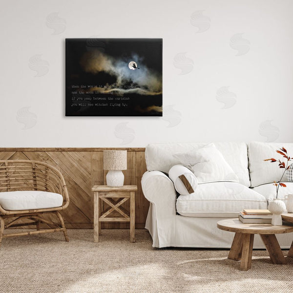 Stupell Industries Susan Ball | Witch Flying By Moon Wall Art