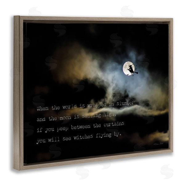 Stupell Industries Susan Ball | Witch Flying By Moon Wall Art