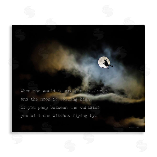 stupell industries Susan Ball | Witch Flying By Moon Wall Art
