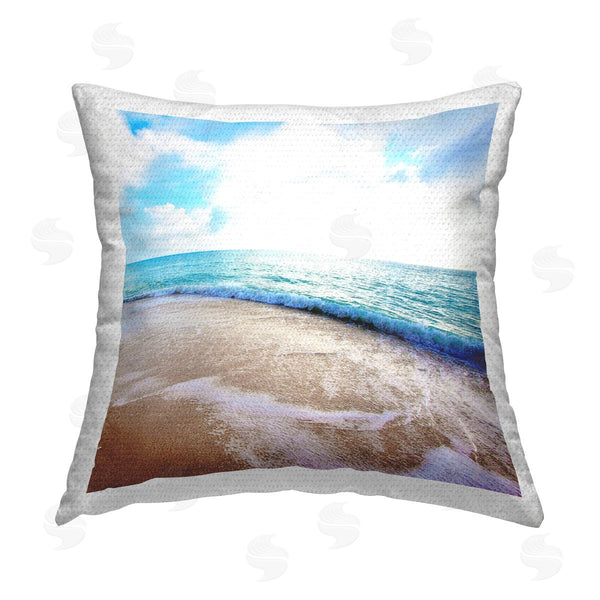 Stupell Industries Susan Bryant | Billowing Beach Wave Printed Throw Pillow