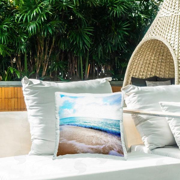Stupell Industries Susan Bryant | Billowing Beach Wave Printed Throw Pillow