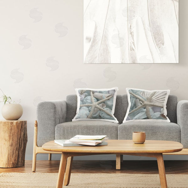 Stupell Industries Susan Bryant | Dry Distressed Starfish Printed Throw Pillow Set