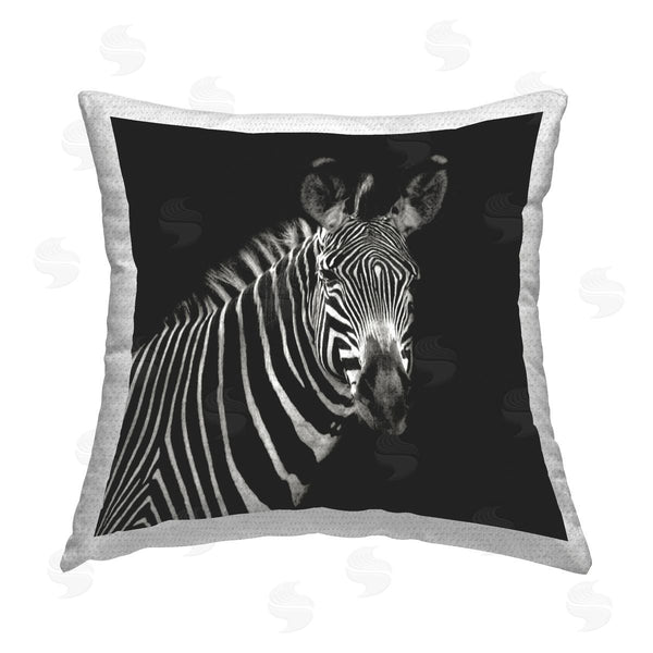 Stupell Industries Susan Bryant | Jungle Zebra Portrait Printed Throw Pillow