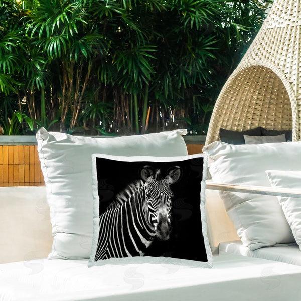 Stupell Industries Susan Bryant | Jungle Zebra Portrait Printed Throw Pillow
