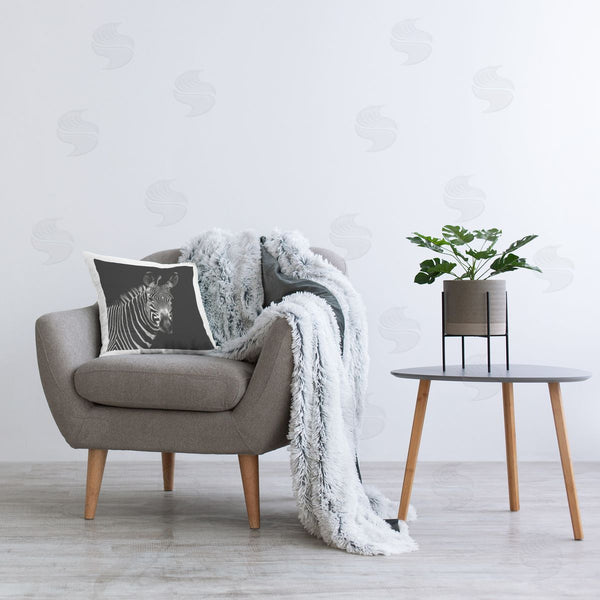 stupell industries Susan Bryant | Jungle Zebra Portrait Printed Throw Pillow