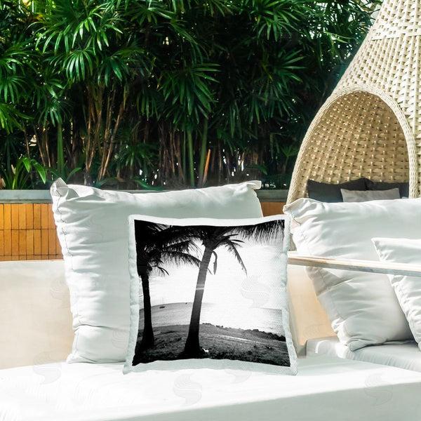 Stupell Industries Susan Bryant | Palm Tree Silhouettes Printed Throw Pillow