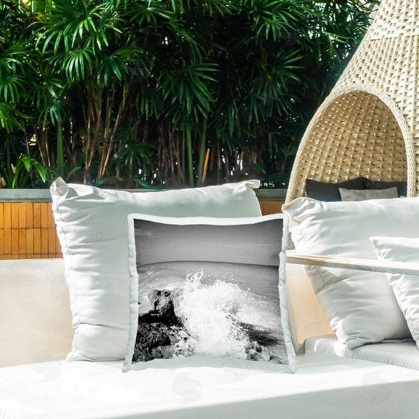 Stupell Industries Susan Bryant | Splashing Rough Waters Printed Throw Pillow