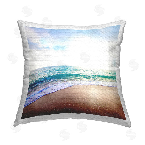 Stupell Industries Susan Bryant | Sun Shining Over Beach Printed Throw Pillow