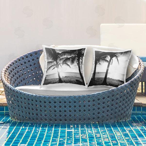 Stupell Industries Susan Bryant | Tropical Palm Sunset Printed Throw Pillow Set