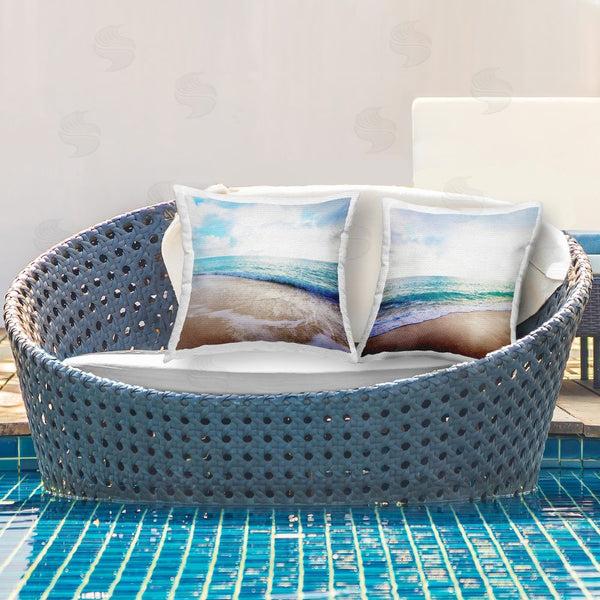 Stupell Industries Susan Bryant | Waves Breaking Shoreline Printed Throw Pillow Set