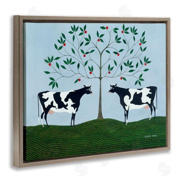 Stupell Industries Susan Henke | Apple Tree Cows Symmetry