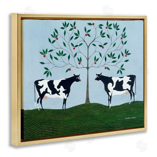 Stupell Industries Susan Henke | Apple Tree Cows Symmetry