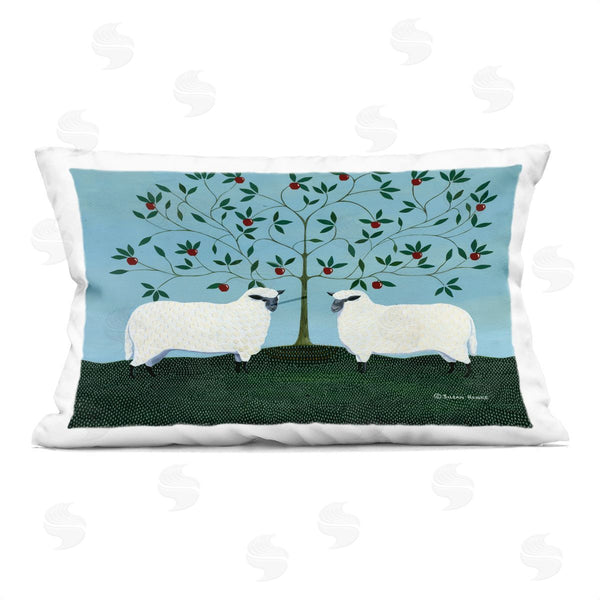 stupell industries Susan Henke | Symmetrical Orchard Sheep Printed Throw Pillow