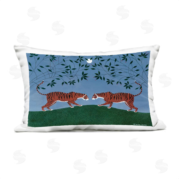 Stupell Industries Susan Henke | Twilight Tigers Symmetry Printed Throw Pillow