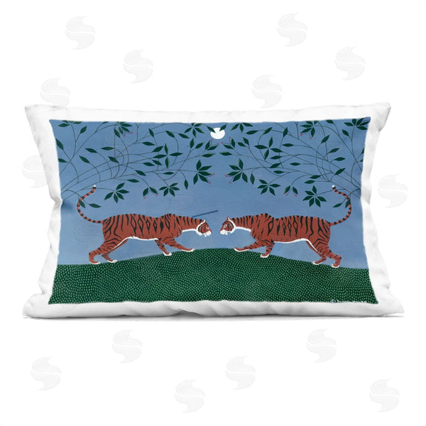 stupell industries Susan Henke | Twilight Tigers Symmetry Printed Throw Pillow