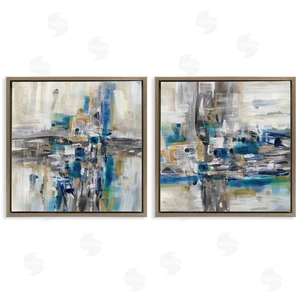 Stupell Industries Susan Jill | Abstract Collage Chaotic Brush Strokes Wall Art