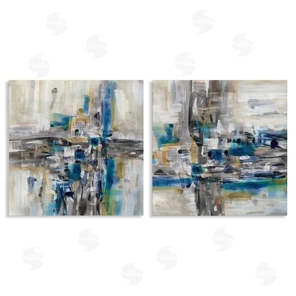 stupell industries Susan Jill | Abstract Collage Chaotic Brush Strokes Wall Art