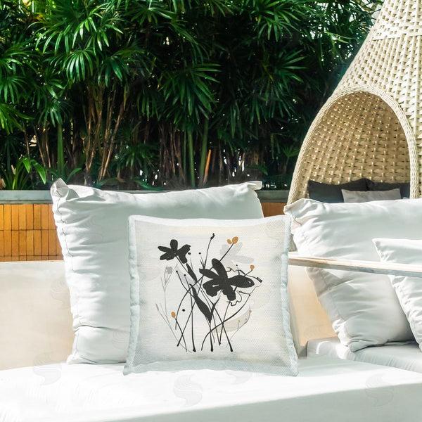 Stupell Industries Susan Jill | Abstract Flower Squiggles Printed Throw Pillow