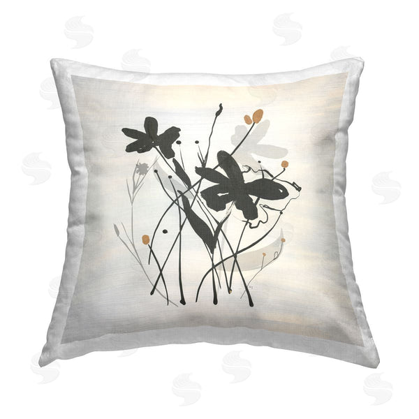 stupell industries Susan Jill | Abstract Flower Squiggles Printed Throw Pillow