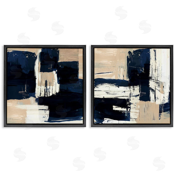Stupell Industries Susan Jill | Abstract Navy Neutral Wall Art
