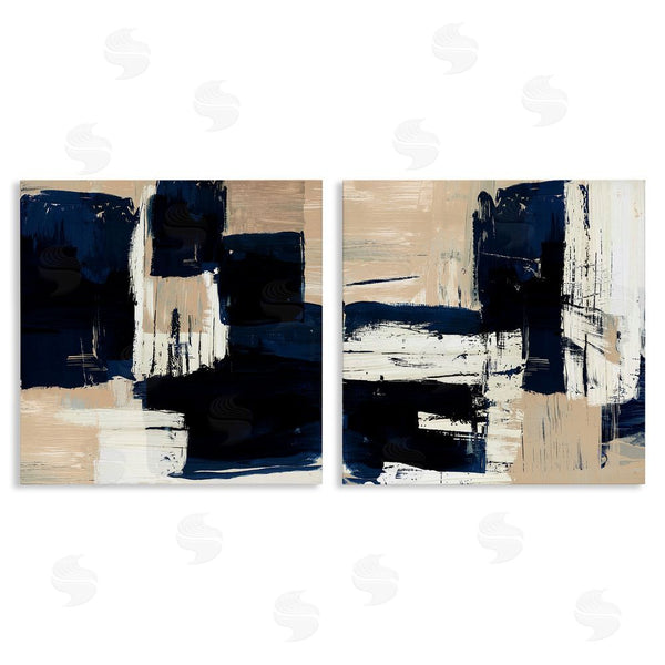 stupell industries Susan Jill | Abstract Navy Neutral Wall Art