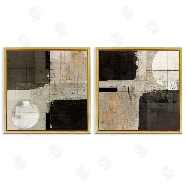 Stupell Industries Susan Jill | Abstract Shapes In Neutral Tones