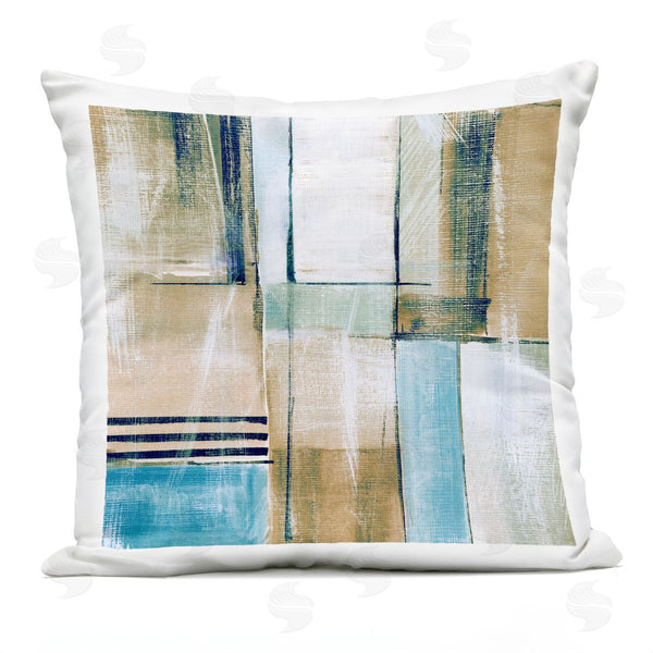 Stupell Industries Susan Jill | Blocked Neutrals Geometric Arrangement Printed Throw Pillow