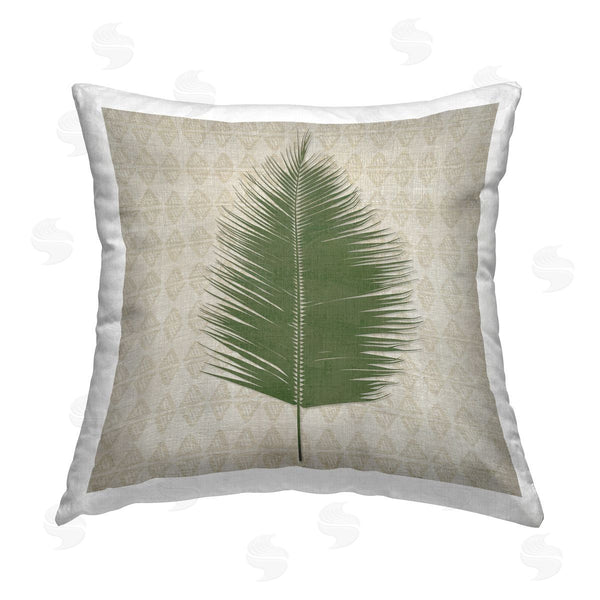 stupell industries Susan Jill | Boho Leaf Patterned Printed Throw Pillow