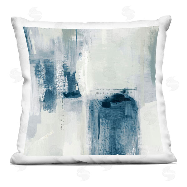 stupell industries Susan Jill | Brushed Blue & Grey Tones Printed Throw Pillow
