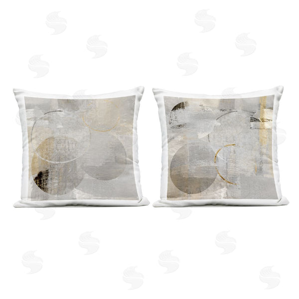 Stupell Industries Susan Jill | Brushed Muted Circle Shapes Printed Throw Pillow Set