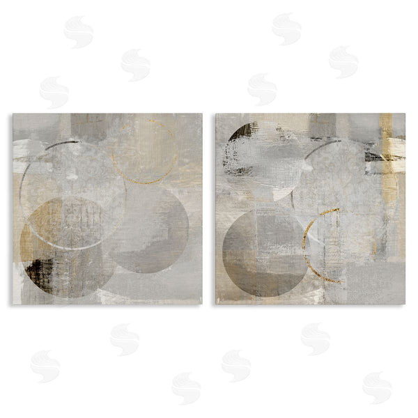 stupell industries Susan Jill | Brushed Muted Circle Shapes