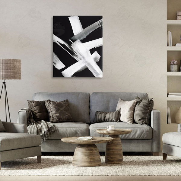Stupell Industries Susan Jill | Brushstrokes On Black Wall Art