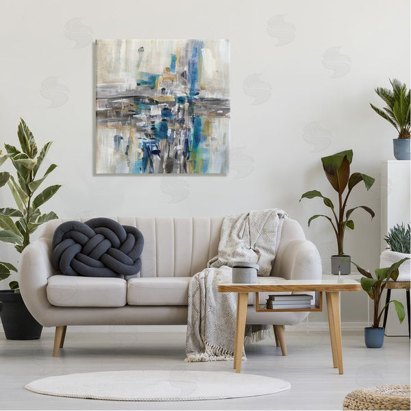 Stupell Industries Susan Jill | Chaotic Abstract Blue Arrangement Wall Art
