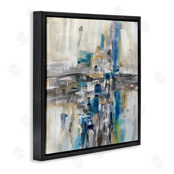 Stupell Industries Susan Jill | Chaotic Abstract Blue Arrangement Wall Art