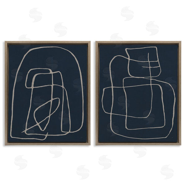 Stupell Industries Susan Jill | Contemporary Line Squiggle Shapes Wall Art