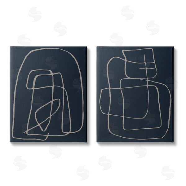 stupell industries Susan Jill | Contemporary Line Squiggle Shapes Wall Art