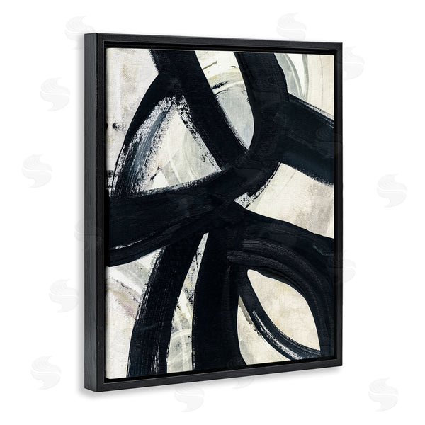 Stupell Industries Susan Jill | Dynamic Modern Black Paint Strokes Bold Abstract Wall Art