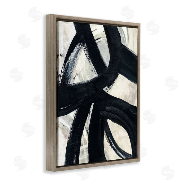 Stupell Industries Susan Jill | Dynamic Modern Black Paint Strokes Bold Abstract Wall Art