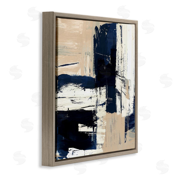Stupell Industries Susan Jill | Expressive Blue Tan Shapes