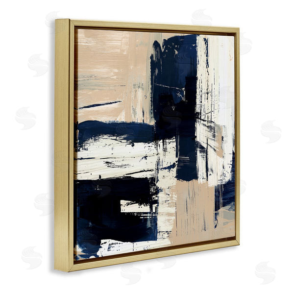 Stupell Industries Susan Jill | Expressive Blue Tan Shapes