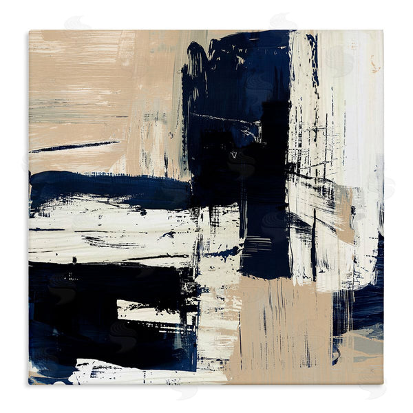 stupell industries Susan Jill | Expressive Blue Tan Shapes