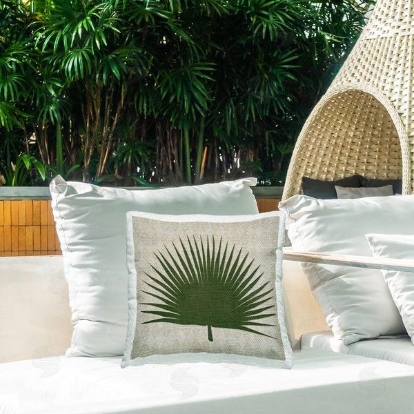Stupell Industries Susan Jill | Fan Palm Patterned Printed Throw Pillow
