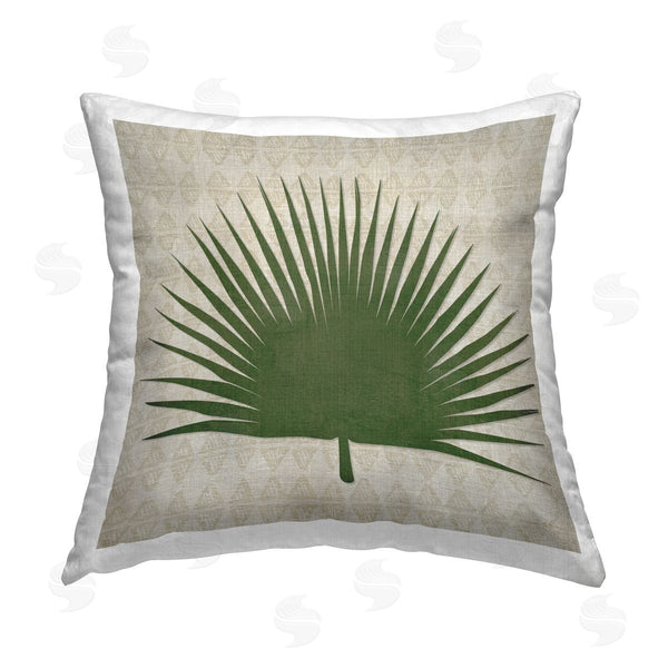 stupell industries Susan Jill | Fan Palm Patterned Printed Throw Pillow