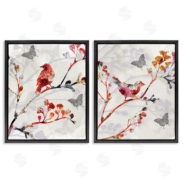 Stupell Industries Susan Jill | Flower Birds On Branch Wall Art
