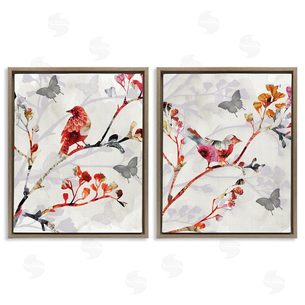 Stupell Industries Susan Jill | Flower Birds On Branch Wall Art